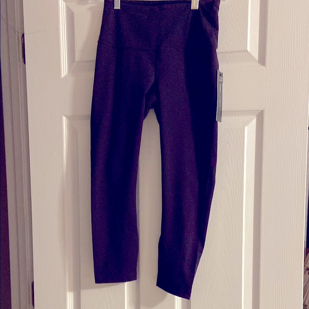 Purple Capri Yoga Leggings